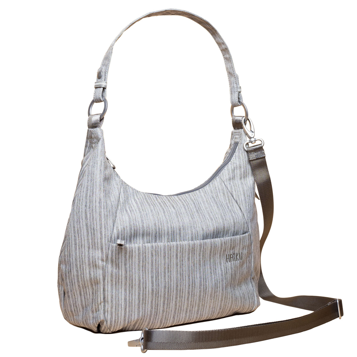 Gray Poplar Amble Hobo bag angle view
