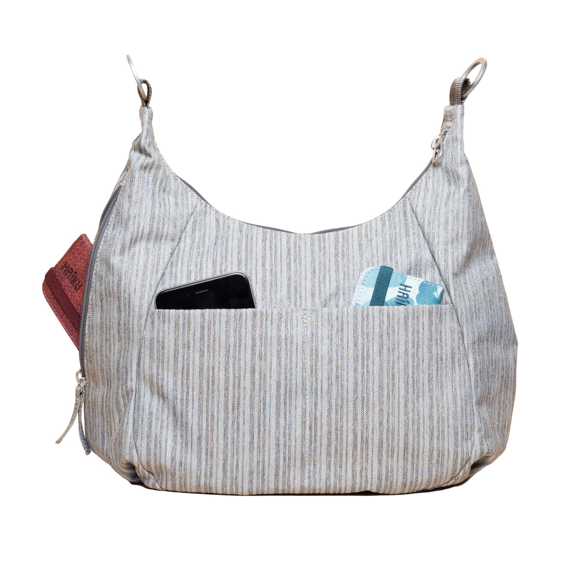 Gray Poplar Amble Hobo filled bag