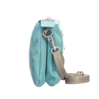Wild Mint Jaunt Stride Wristlet side with white background 