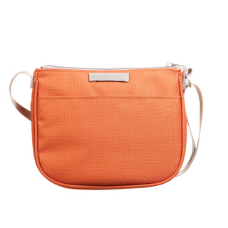 Orange Lark Crossbody bag on a white background