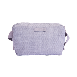 Stone Gray Hopper Belt Bag back on white interior 