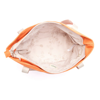 Rustic Clay Ridgeway Tote Bag interior on a white background