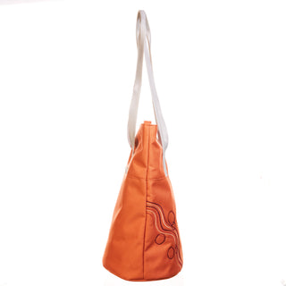 Rustic Clay Ridgeway Tote Bag side on a white background