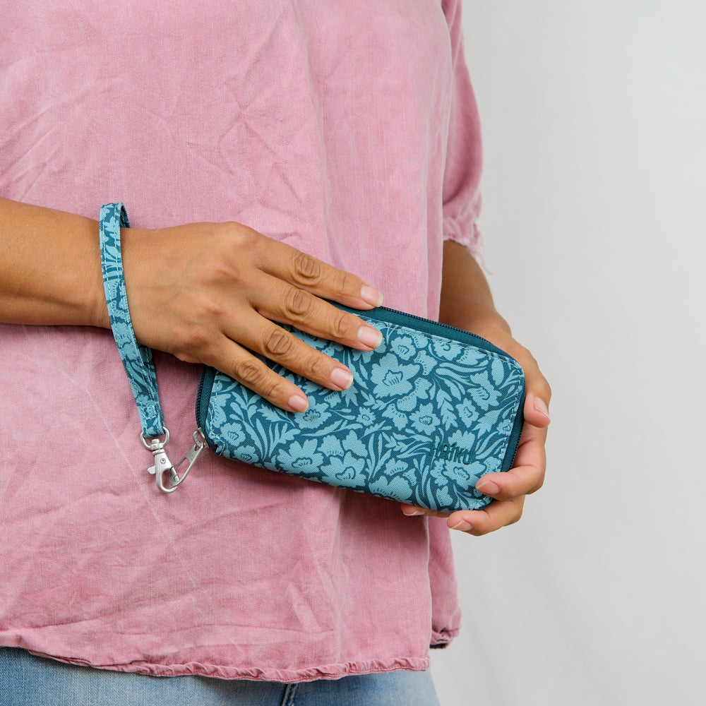 handmade  ∞ skip ぱくぱくポシェット　パープル Siam Double Zip Clutch Wallet - Tusk