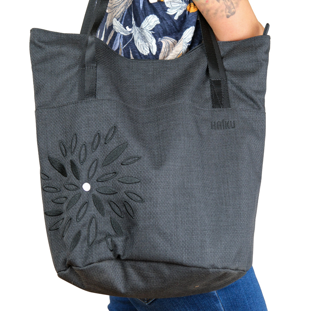 haiku bag tote travel Bloom Packable through pocket perfect for a jacket or a yoga mat HAIKU Laptop Travel Bag Dual