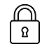Lock icon on a white background