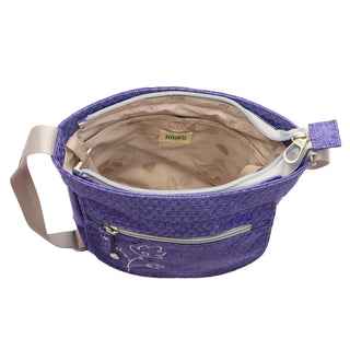 Vineyard Violet Jaunt Crossbody Bag interior on a white background